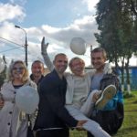 Евдокия Германова на посадке саженцев яблони в г Зарайск